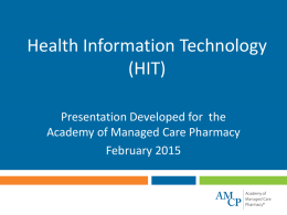 Health Information Technology - 2