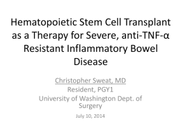 Hematopoietic stem cell transplant as a therapy for severe, anti