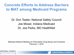 VIII. MAT among Medicaid Programs