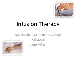 Infusion Therapy - Faculty Sites