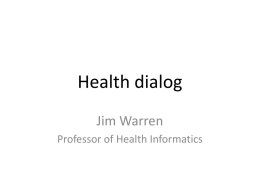 Dialog for health promotion