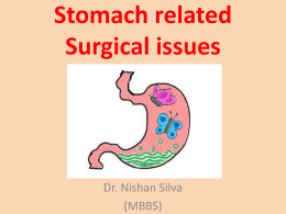 Stomach related Surgical issues