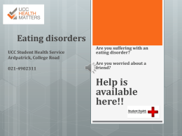 Is it an eating disorder? - Irish Student Health Association