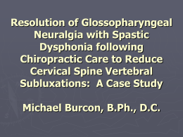 Glossopharyngeal Neuralgia Presentation