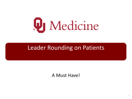Leader Rounding on Patients