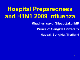 in the Hospitals - (Swine) Influenza A (H1N1) Pandemic