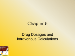 Med Math Unit 5 Drug Dosages