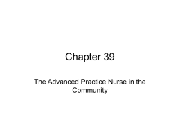 Chapter_039.Advanced Practice Nurse in the Communityx