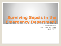 Surviving sepsis in the emergency department