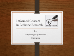 Informed Consent for Research