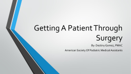 Getting a Patient Through Surgery Presentation