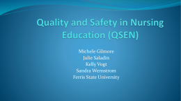 Quality and Safety in Nursing Education (QSEN)
