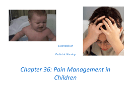 Pain Management in Children