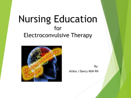 Nursing Education for Electroconvulsive Therapy