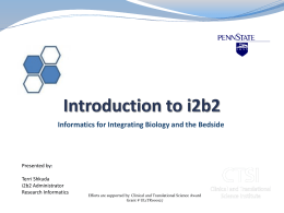 i2b2 Introductory Training