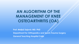 an algorithm for the management of knee osteoarthritis