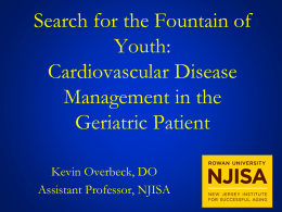 Cardiovascular Disease Management in the Geriatric Patient