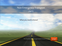 PowerPoint – Non-Emergency Transportation