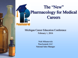 Pharmacology for Medical Careers Program