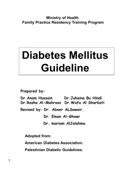 Diabetes Melliyus Guidline - (Handout) (slide