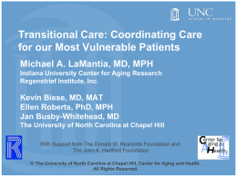 Transitional Care - UNC Lineberger Comprehensive Cancer Center