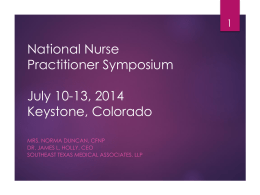 National Nurse Practitioner Symposium July 10