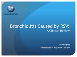 RSV and Bronchiolitis