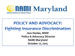 Policy and Advocacy: Fighting Insurance Discrimination