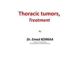 Thoracic tumors, Treatment