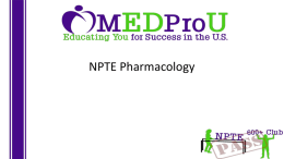 NPTE PharmacologyJune 2015