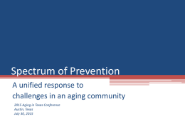 Spectrum of Prevention - Texas Association of Regional Councils