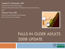 Falls in Older Adults - Emory University Department of Medicine