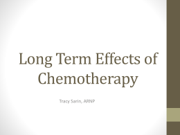 Long Term Effects of Chemotherapy