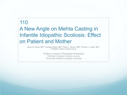 110 A New Angle on Mehta Casting in Infantile Idiopathic Scoliosis
