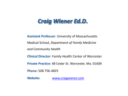 File - Dr. Craig Wiener