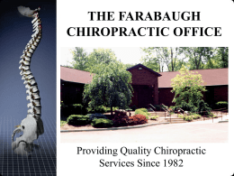 FCO Presentation for MDs - Farabaugh Chiropractic Office
