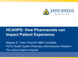 HCAHPS: How Pharmacists Can Impact Patient Experience
