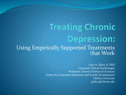 Treating Chronic Depression - Digital Commons @ Liberty University