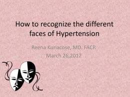 How to recognize the different faces of Hypertension