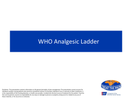 WHO Analgesic Ladder