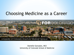 Choosing medicine as a careerx