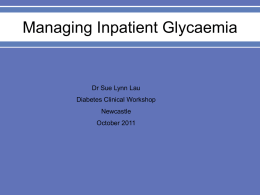 Managing Inpatient Glycaemia