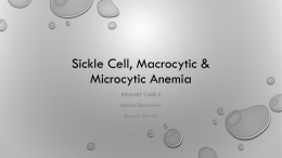 Macrocytic, Microcytic, Sickle Cell Anemia