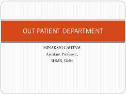out patient department