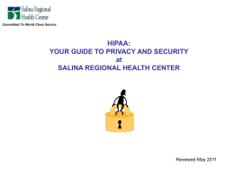 HIPAA - Salina Regional Health Center