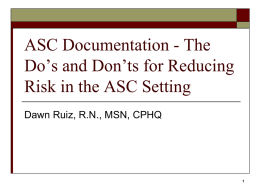 Documentation and the Medical Record, Risk Management