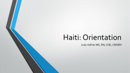 Haiti Orientation