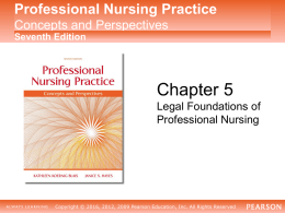 Legal Foundations of Professional Nursing