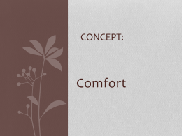Comfort ppt 2x