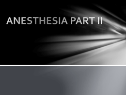 ANESTHESIA Part I - A